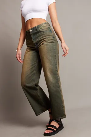 Denim Baggy Jeans Mid Waist Wide Leg