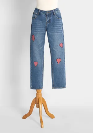 Hearts And Thoughts Cropped Jeans
