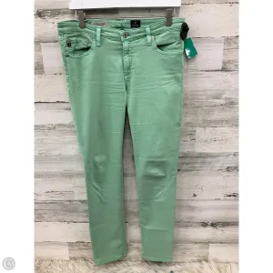 Jeans Skinny By Adriano Goldschmied In Green Denim, Size: 10