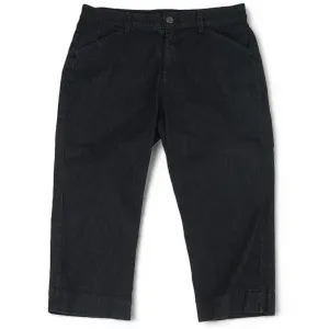 Navy Solid Capri Relaxed Jeans