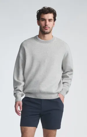SWEATSHIRT IN LIGHT GREY MELANGE