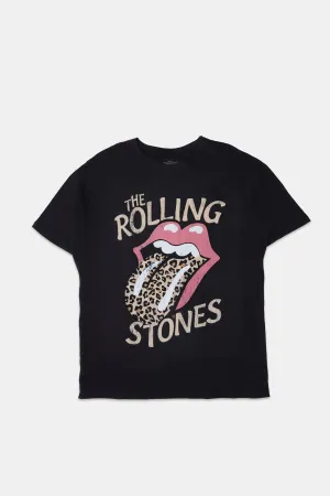 The Rolling Stones Leopard Graphic Boyfriend Tee